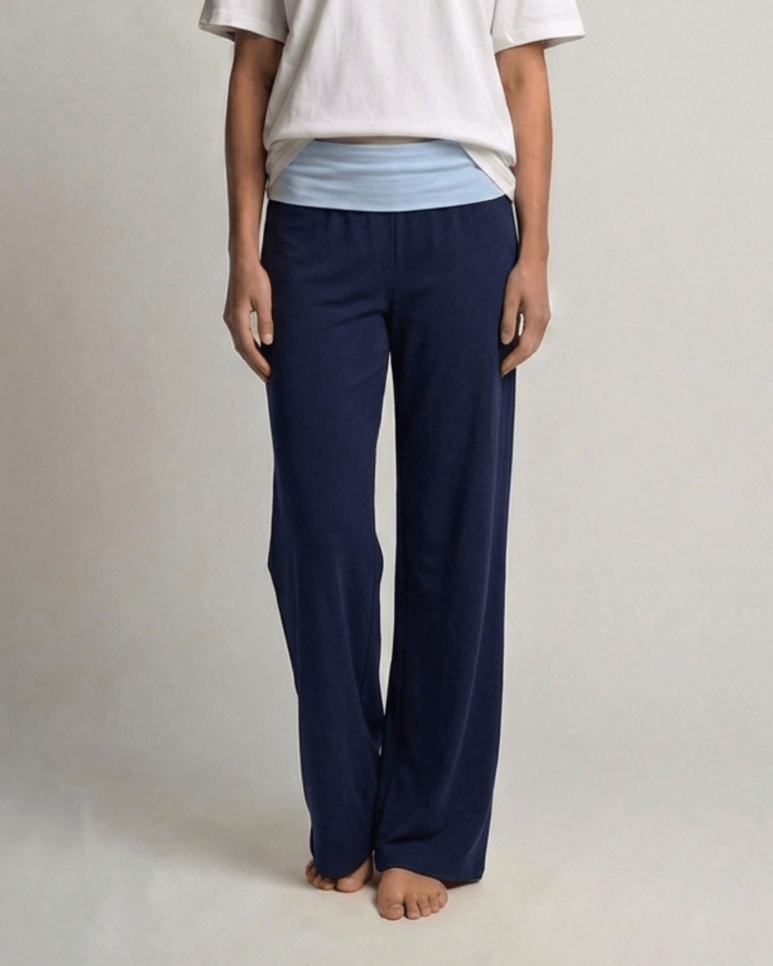 SASHA PANT - NAVY/LIGHT BLUE