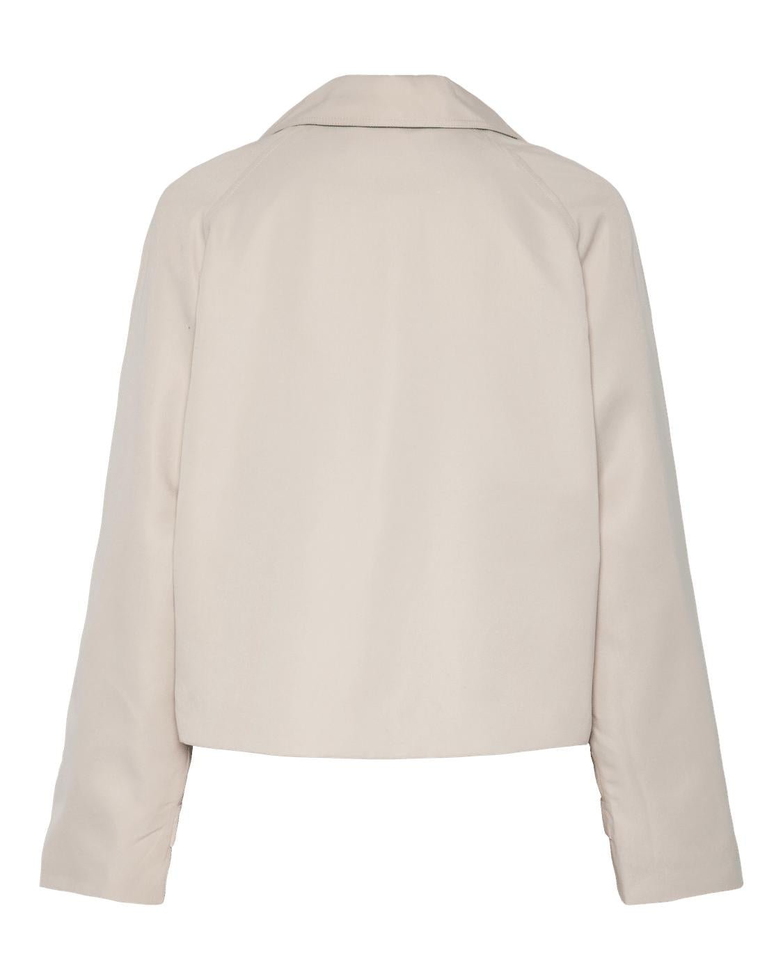 SCARLETT SHORT TRENCHCOAT - SILVER GRAY