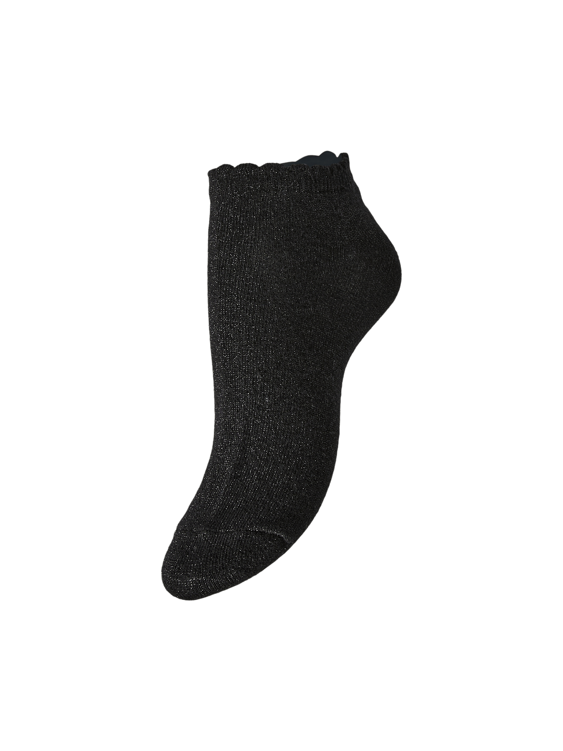 SEBBY GLITTER SNEAKER SOCK - BLACK LUREX - Dinvintageshop