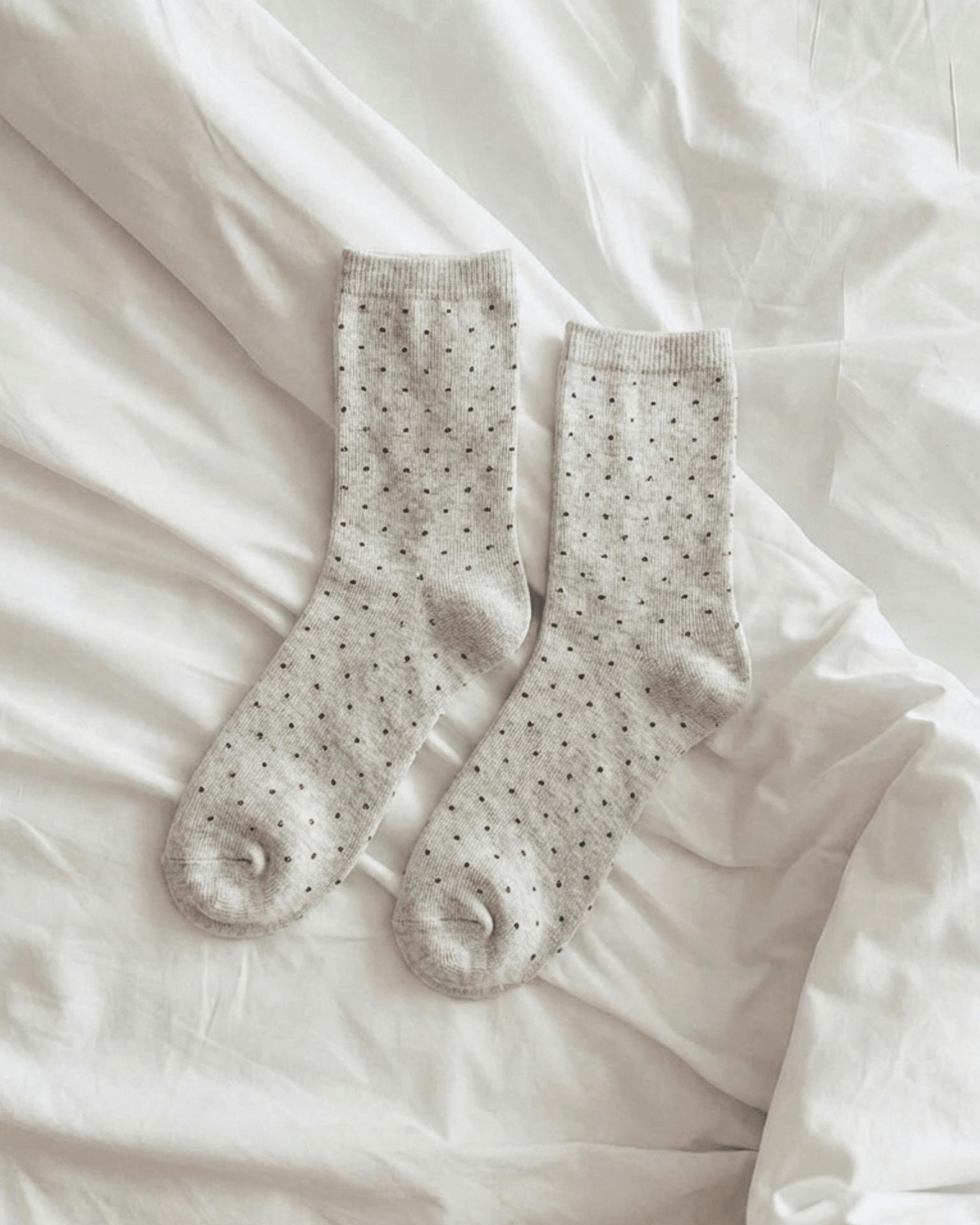 SEBBY GLITTER SOCKS - SILVER LINING DOTS