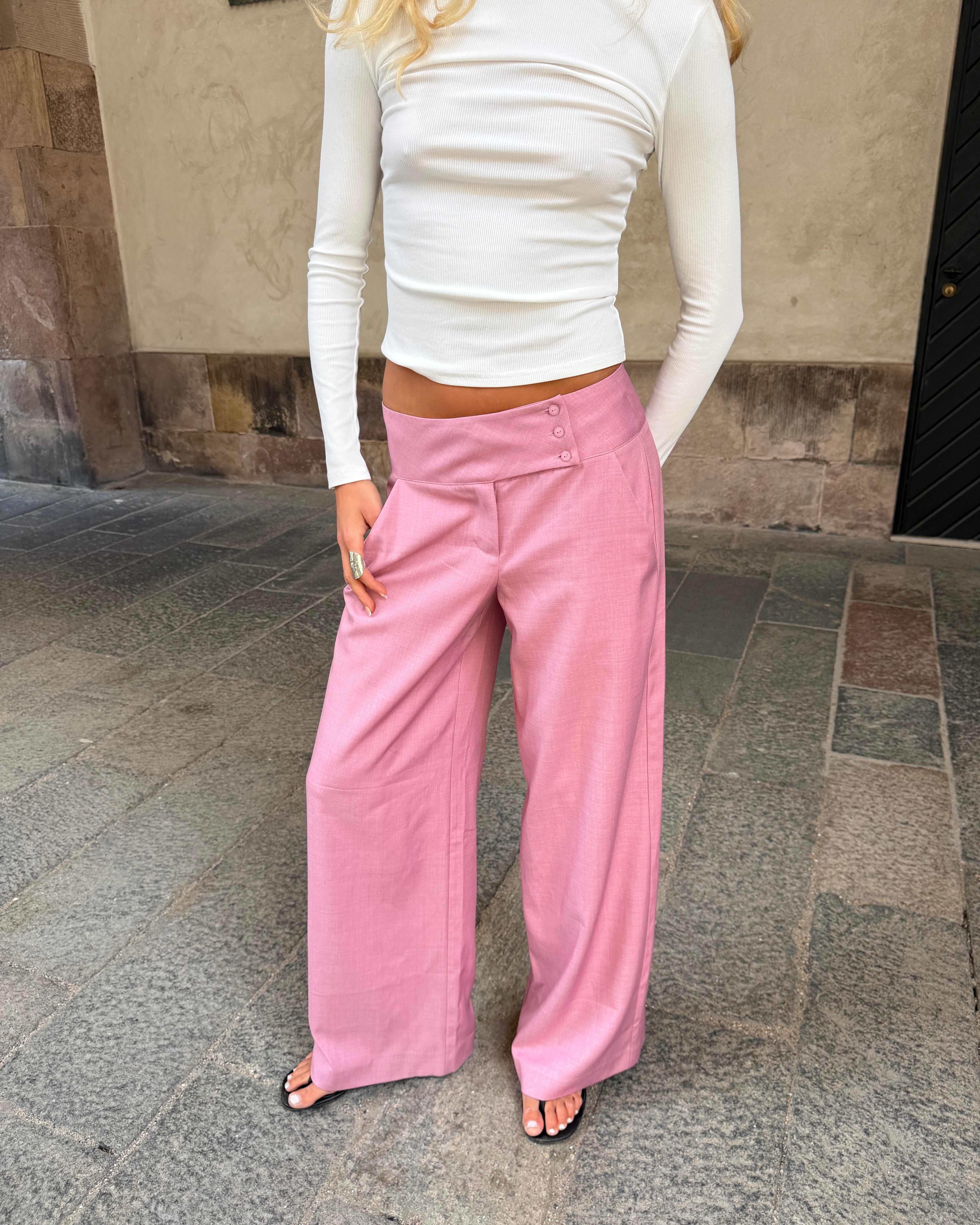 SOPHIE SUIT PANT - BERRY PINK - Dinvintageshop