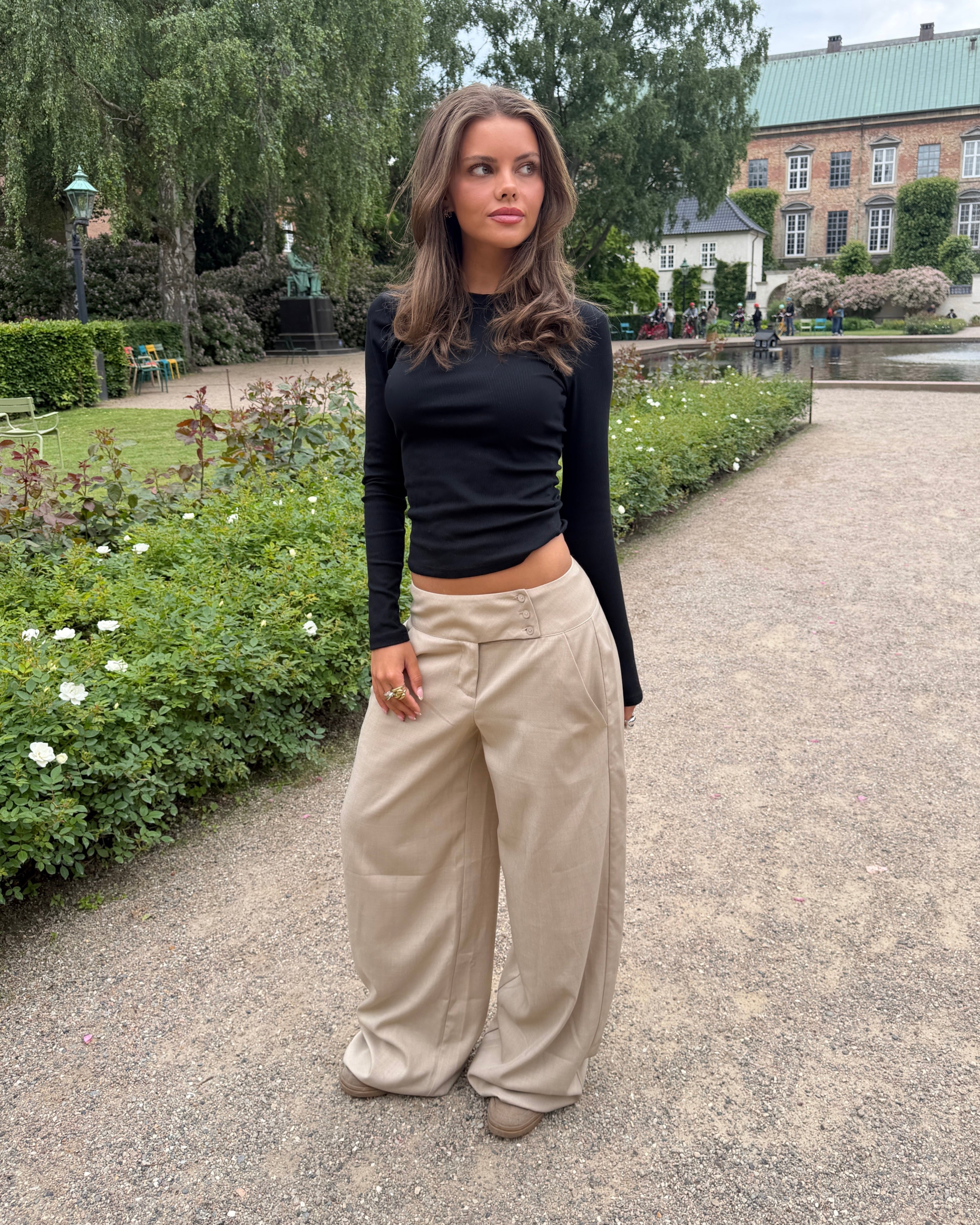 SOPHIE SUIT PANT - SAND - Dinvintageshop