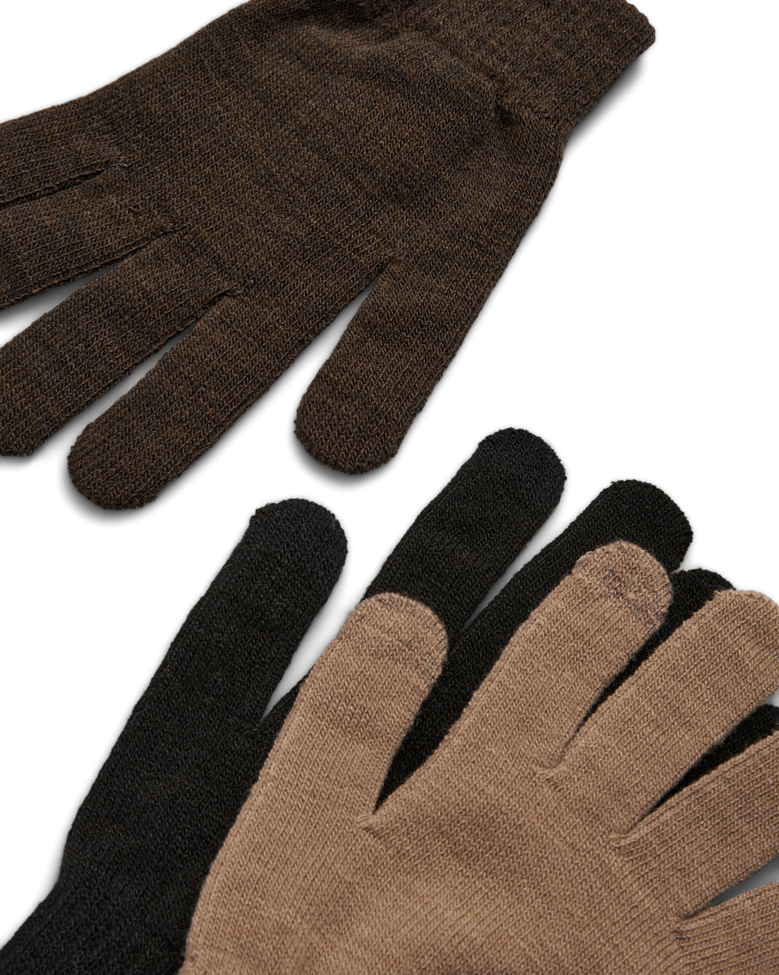 NEW BUDDY HANDSKER (3-Pack) (mobilvenlig) - HOT FUDGE/BLACK/NATURAL - Dinvintageshop