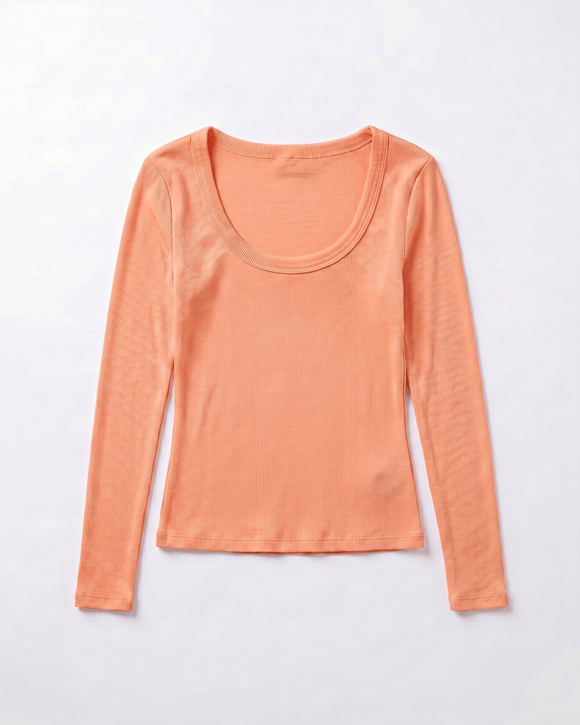 THEA LANGÆRMET T-SHIRT - CORAL