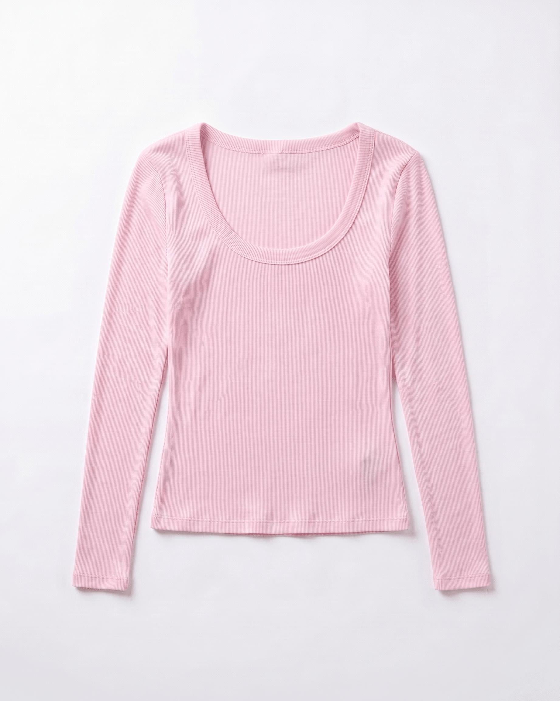THEA LANGÆRMET T-SHIRT - LT PINK
