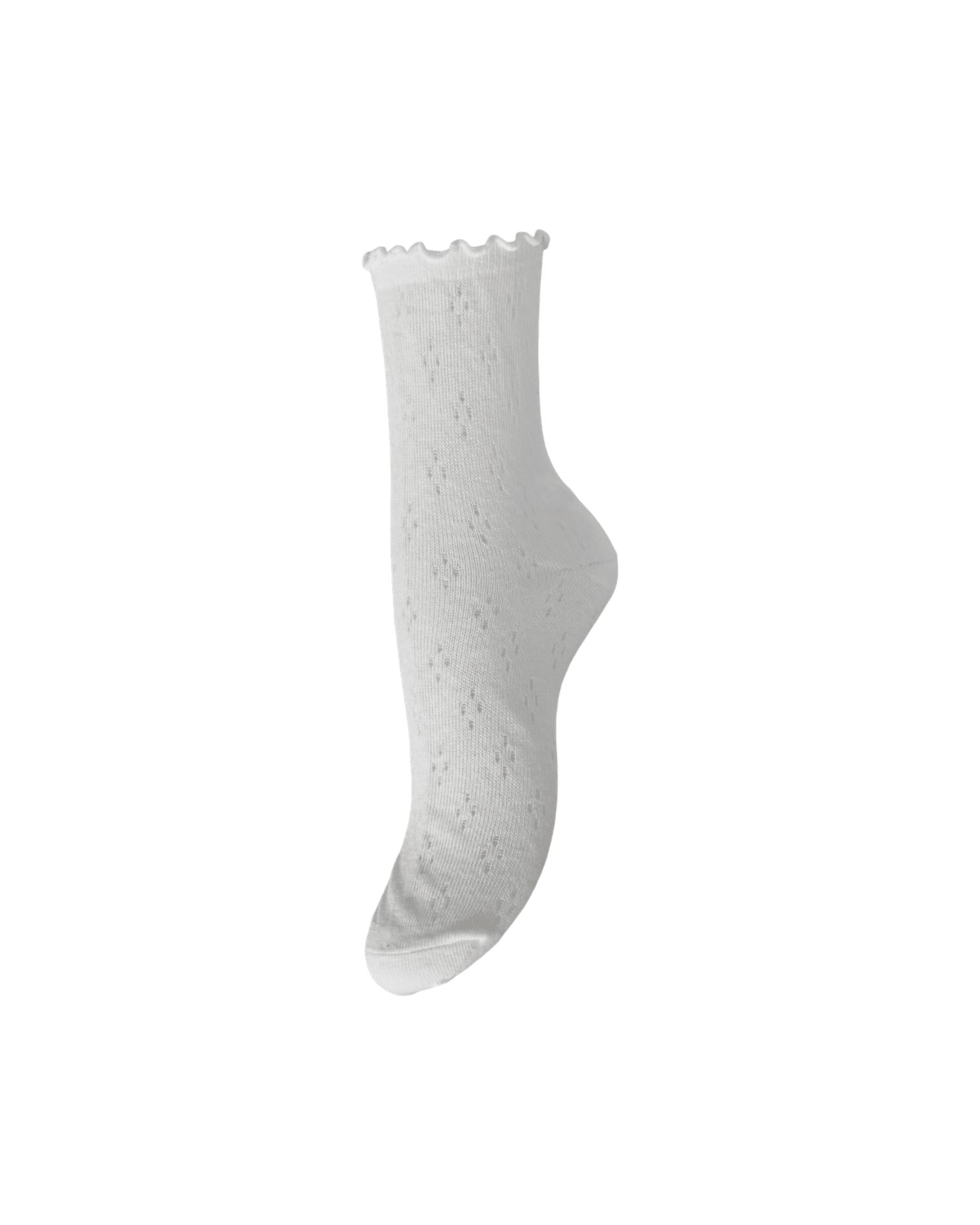 THERESE POINTELLE SOCKS - BRIGHT WHITE