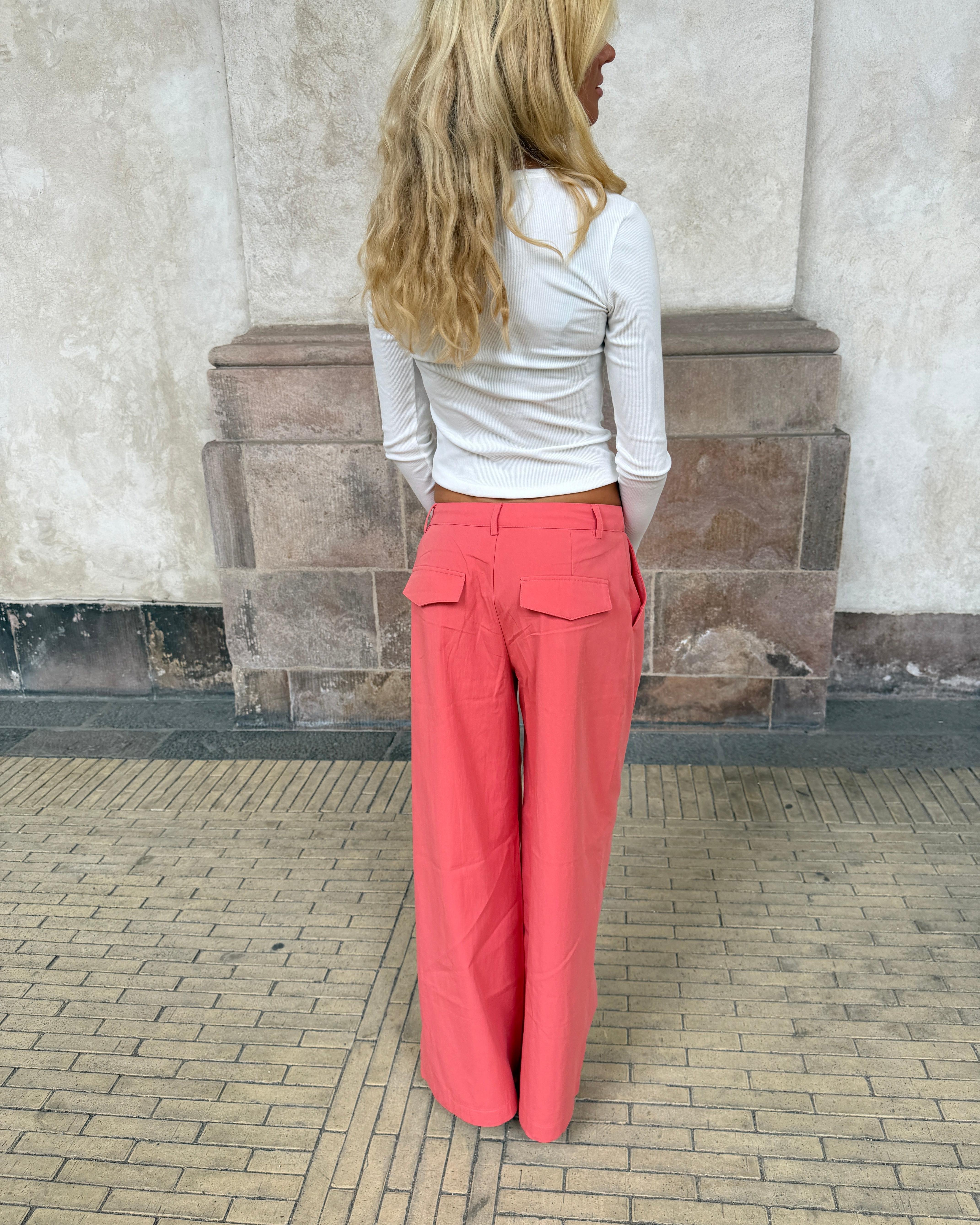 VICTORIA BAGGY PANT - CORAL