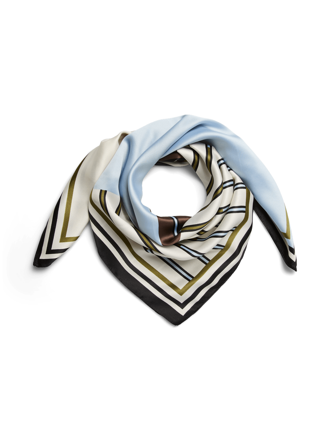 AMANDA SQUARE SCARF - CASHMERE BLUE GRAPHIC